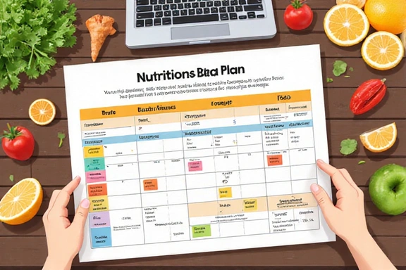 Personalized nutrition plan illustration